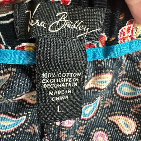 Vera Bradley Corduroy Paisley Drawstring Pants Size Large - Picture 5 of 6